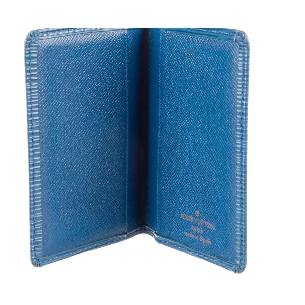 VTG Louis Vuitton Blue Epi Card Case Wallet 90’s
